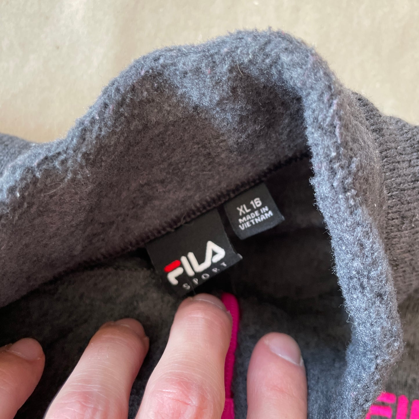 Grå Vintage Fila Sport 1/4 Zip