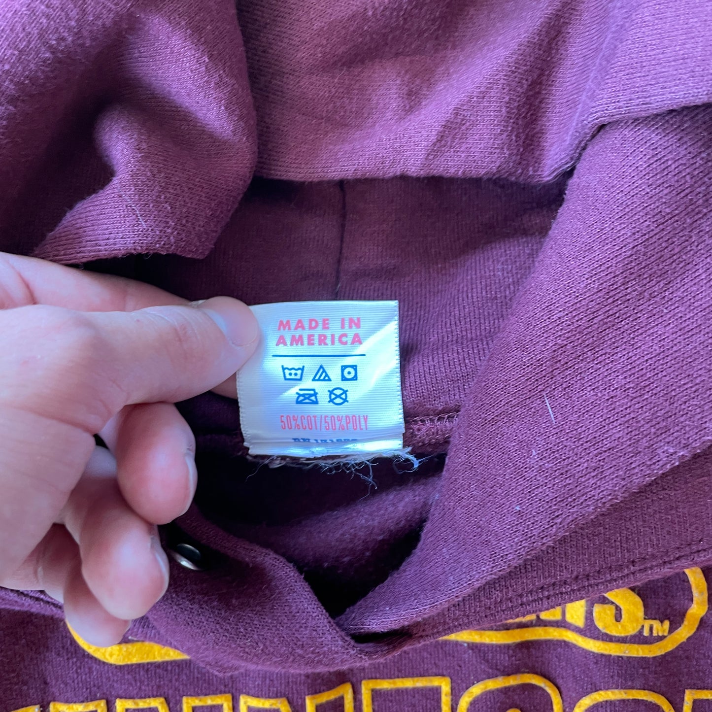 Bordeaux Rød Vintage Hoodie