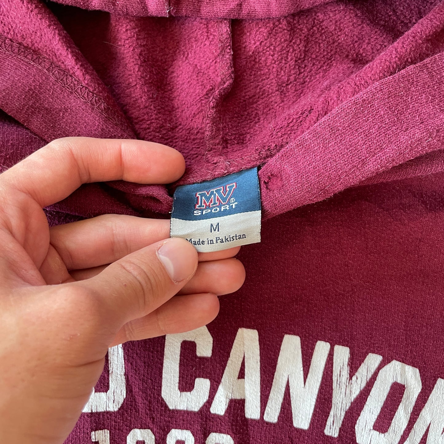 Bordeaux Rød Vintage Hoodie