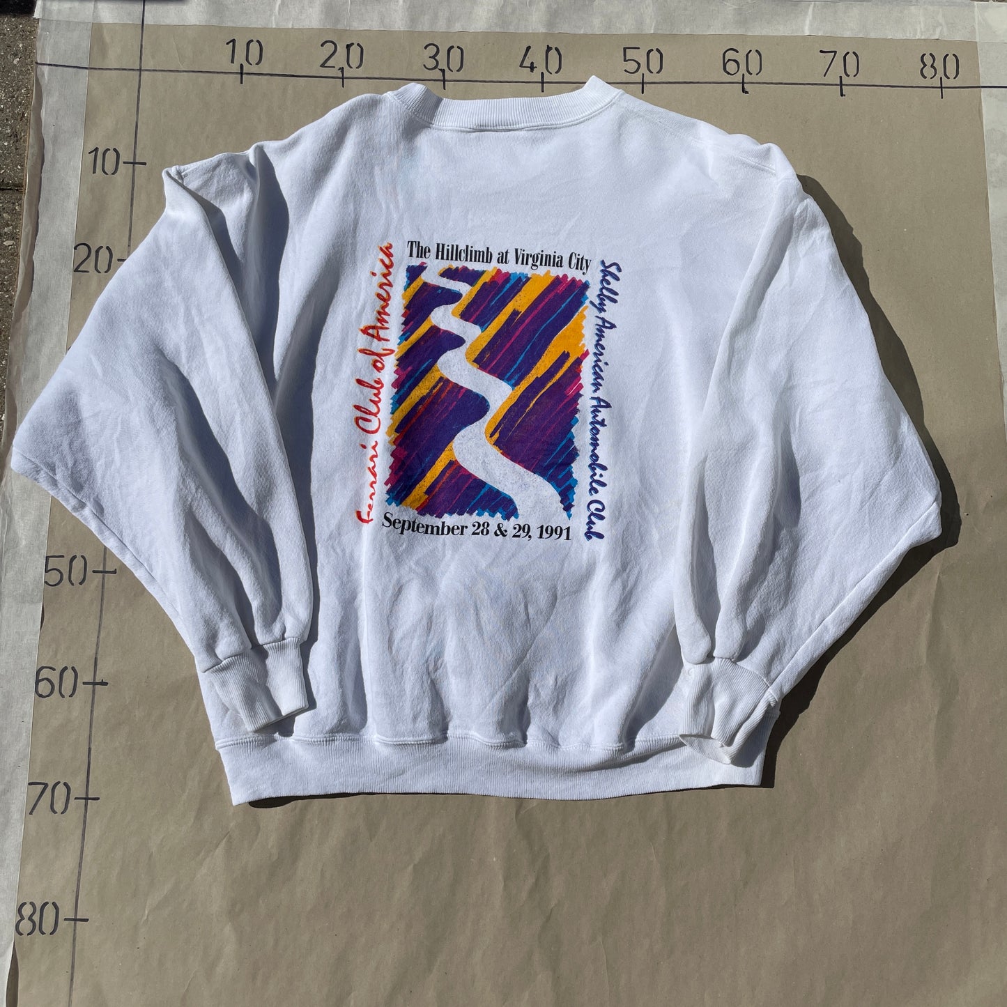 Hvid Vintage Grafisk Sweatshirt