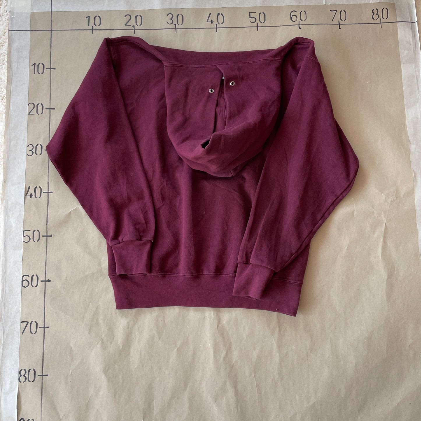 Bordeaux Rød Vintage Hoodie