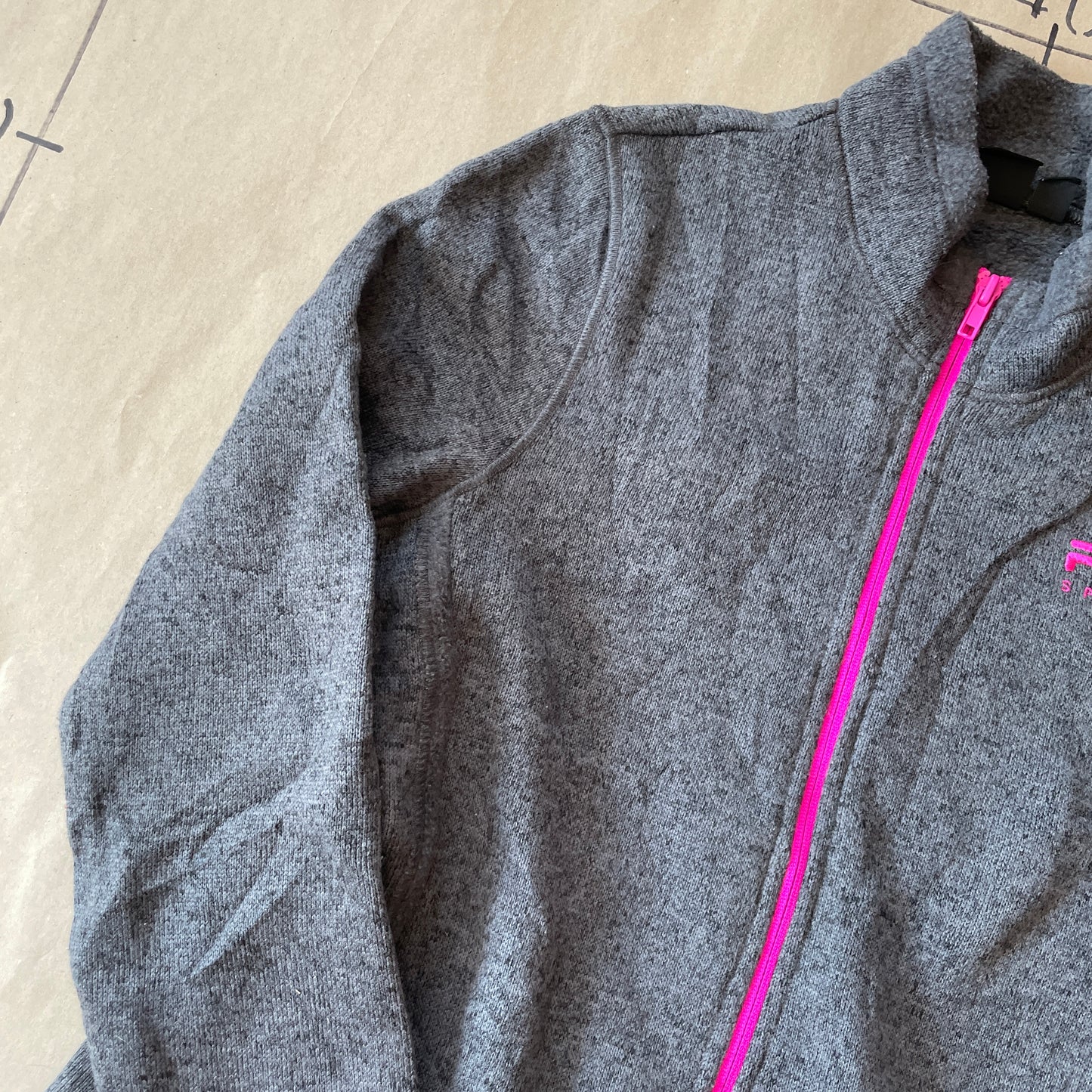 Grå Vintage Fila Sport 1/4 Zip
