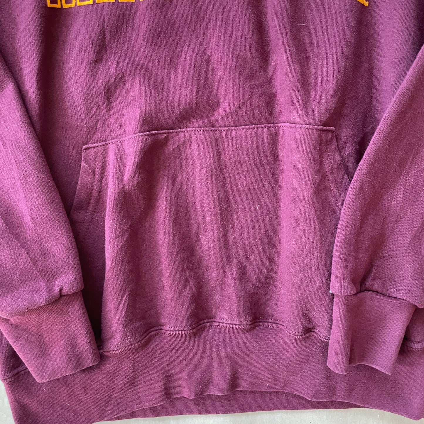 Bordeaux Rød Vintage Hoodie