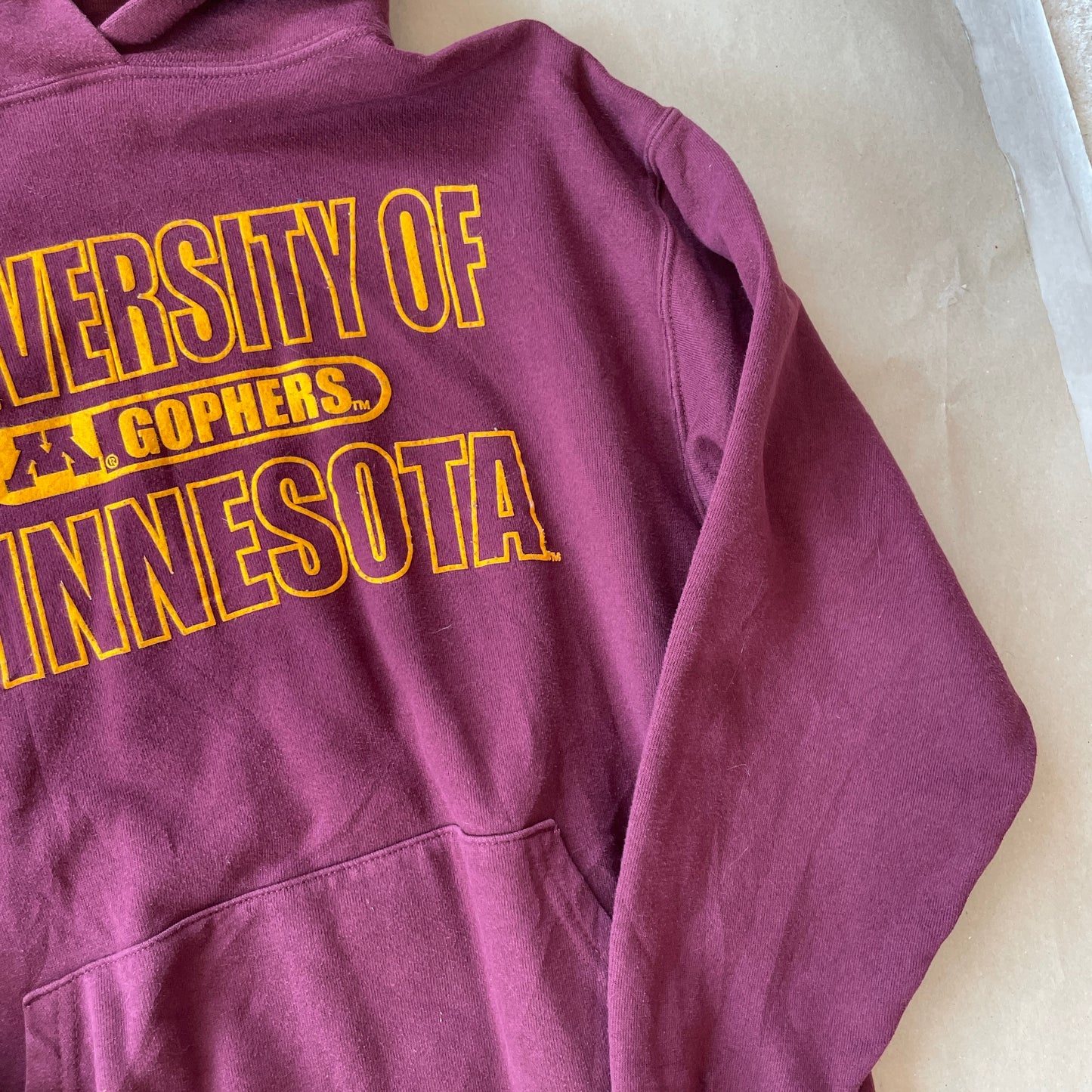 Bordeaux Rød Vintage Hoodie