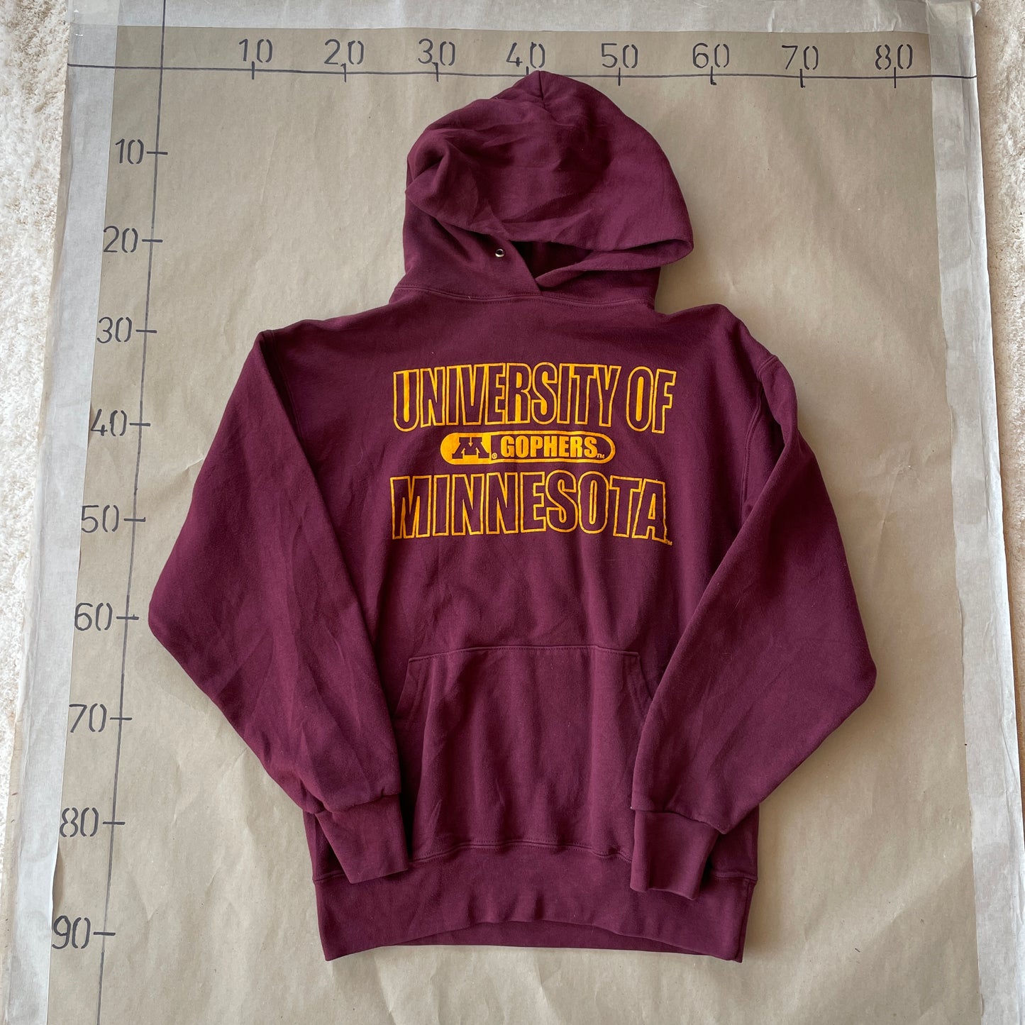 Bordeaux Rød Vintage Hoodie