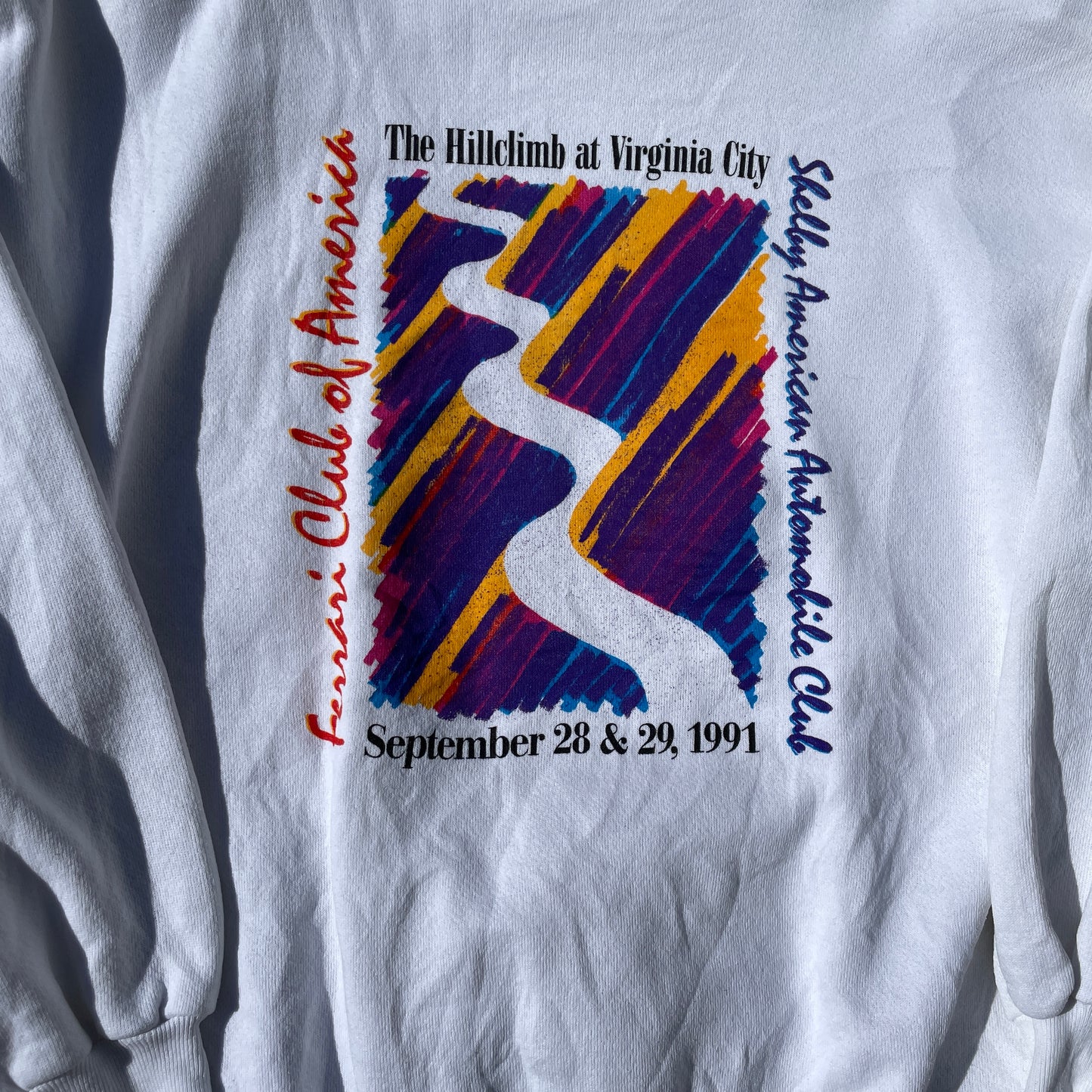 Hvid Vintage Grafisk Sweatshirt