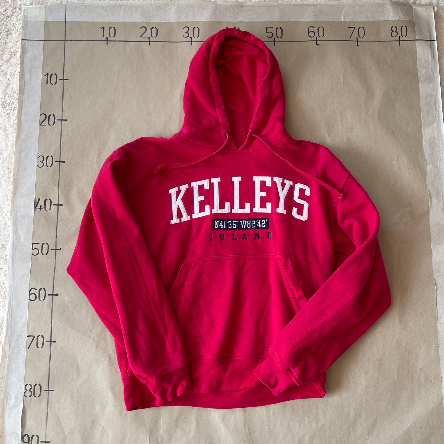 Rød Vintage Hoodie