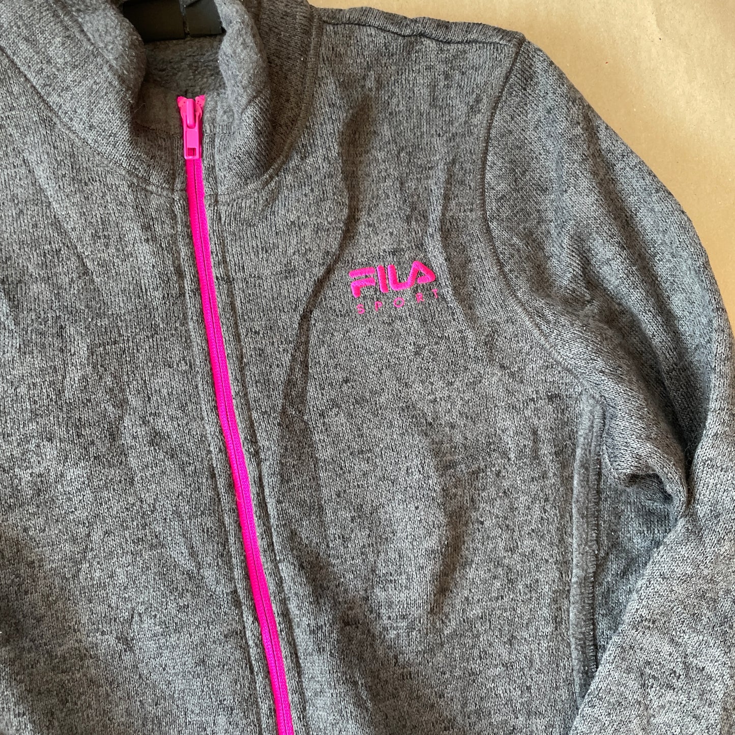 Grå Vintage Fila Sport 1/4 Zip