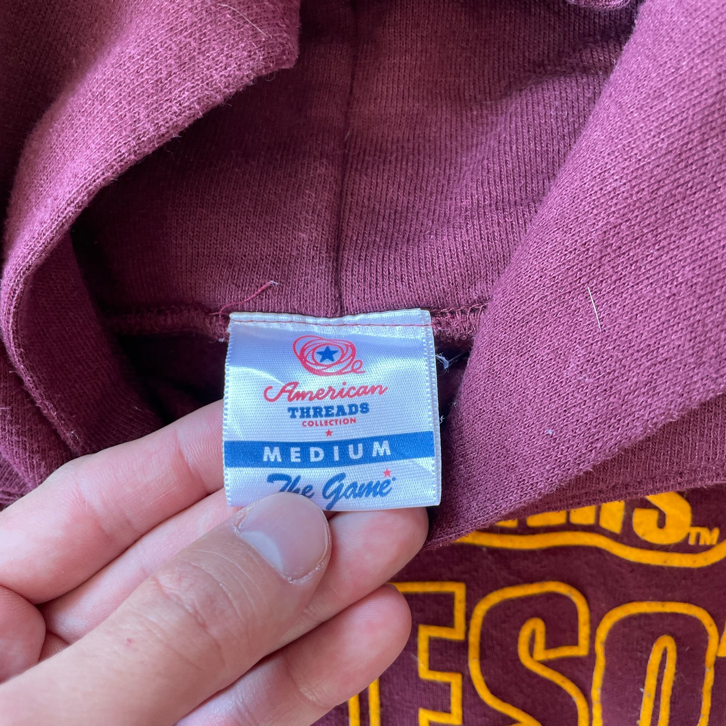 Bordeaux Rød Vintage Hoodie