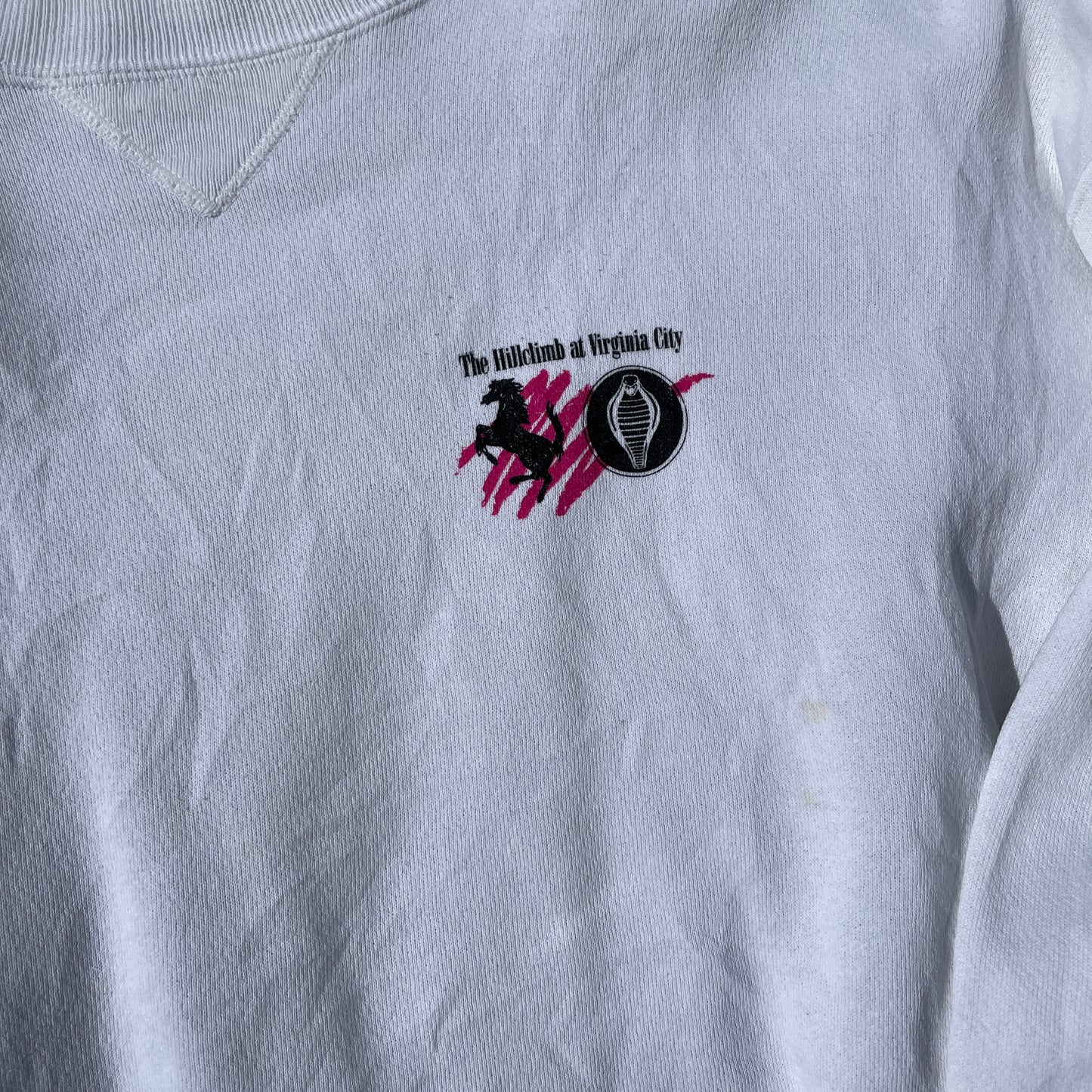 Hvid Vintage Grafisk Sweatshirt
