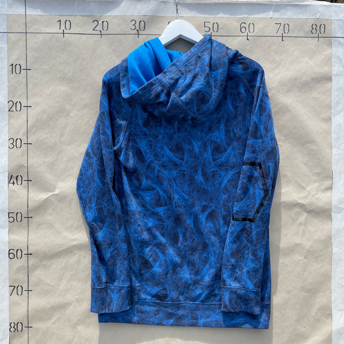Blå Spyder Hoodie Med Grafisk Mønster