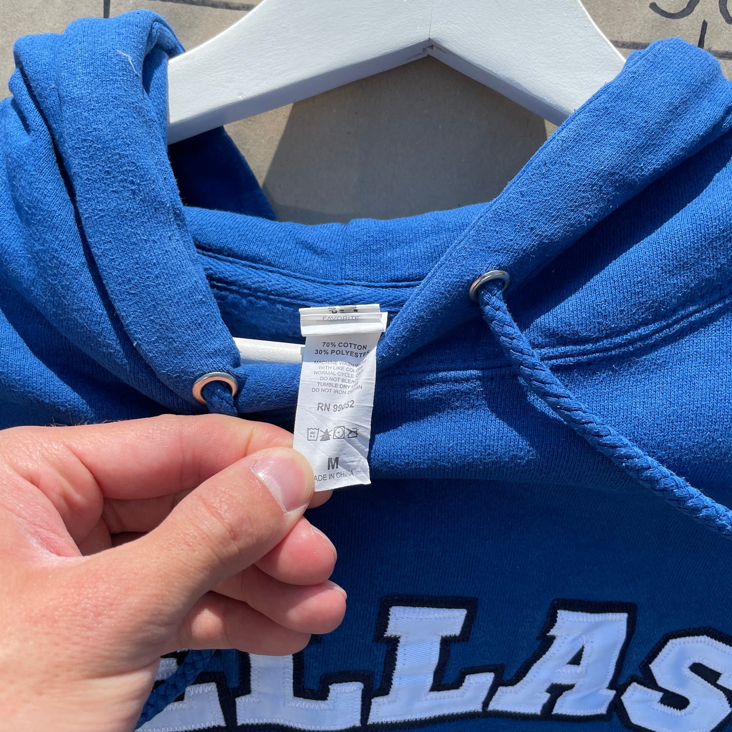 Blå Hellas Construction Hættetrøje Med Broderet Print