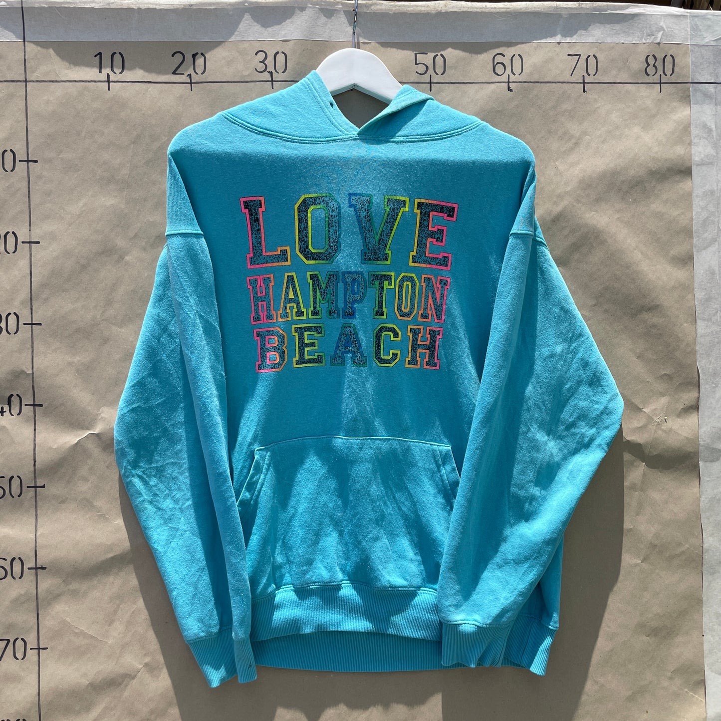 Vintage Turkis Love Hampton Beach Hoodie