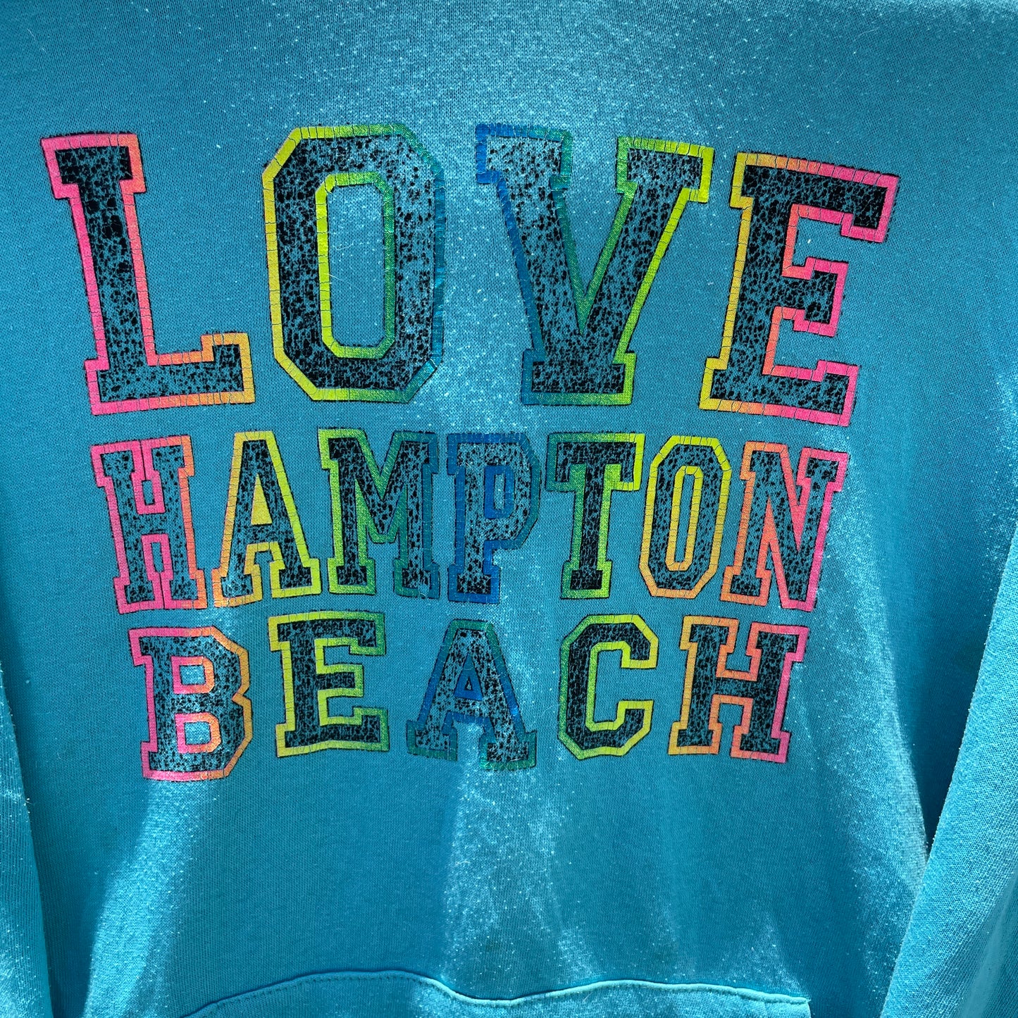 Vintage Turkis Love Hampton Beach Hoodie