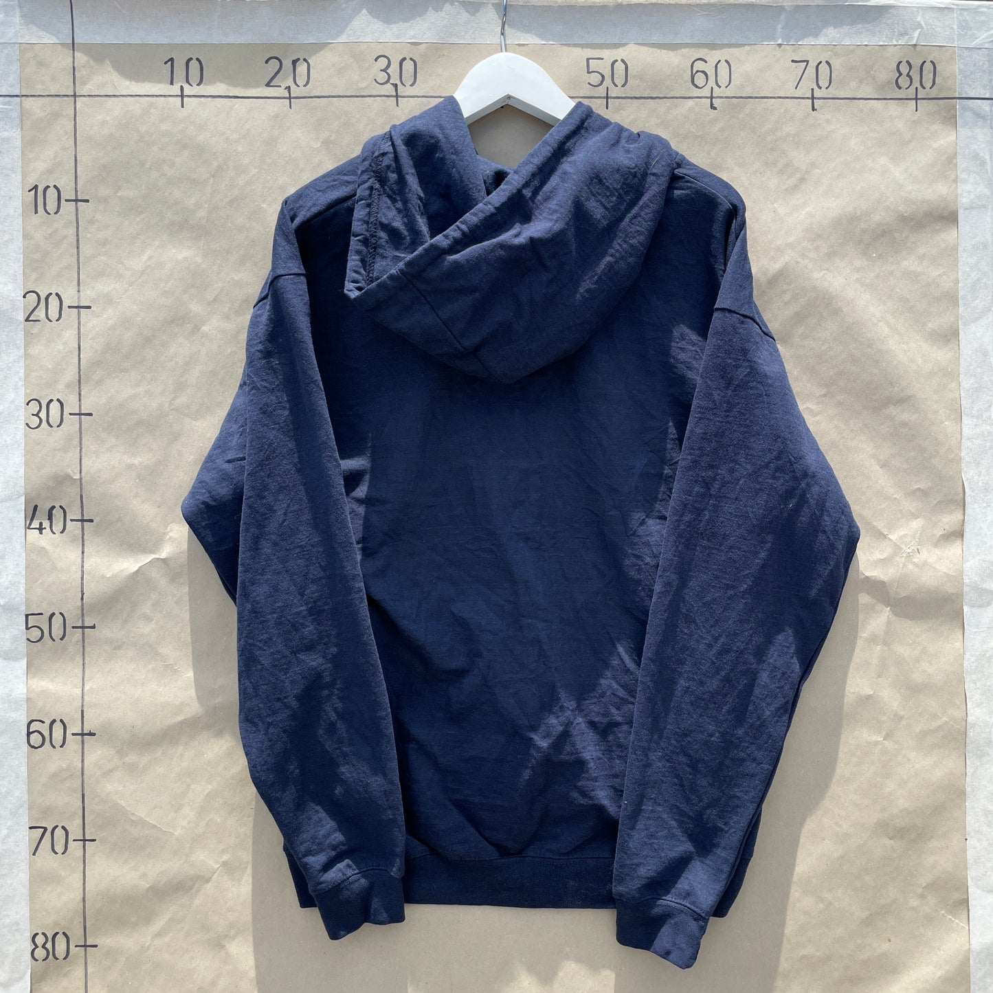 Marineblå Zip Hoodie Med Vintage Lake Winnipesaukee Print