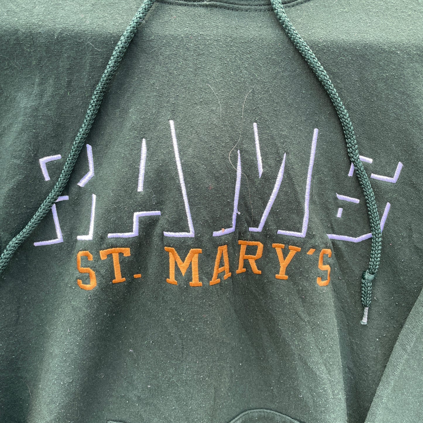 Mørkegrøn Vintage St Mary’s Embroidered Hoodie