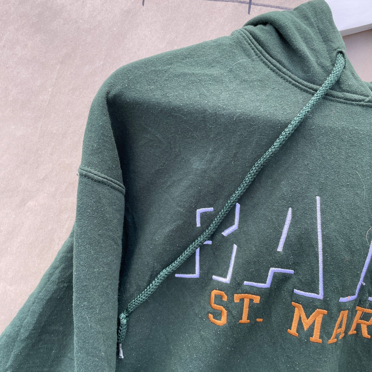 Mørkegrøn Vintage St Mary’s Embroidered Hoodie