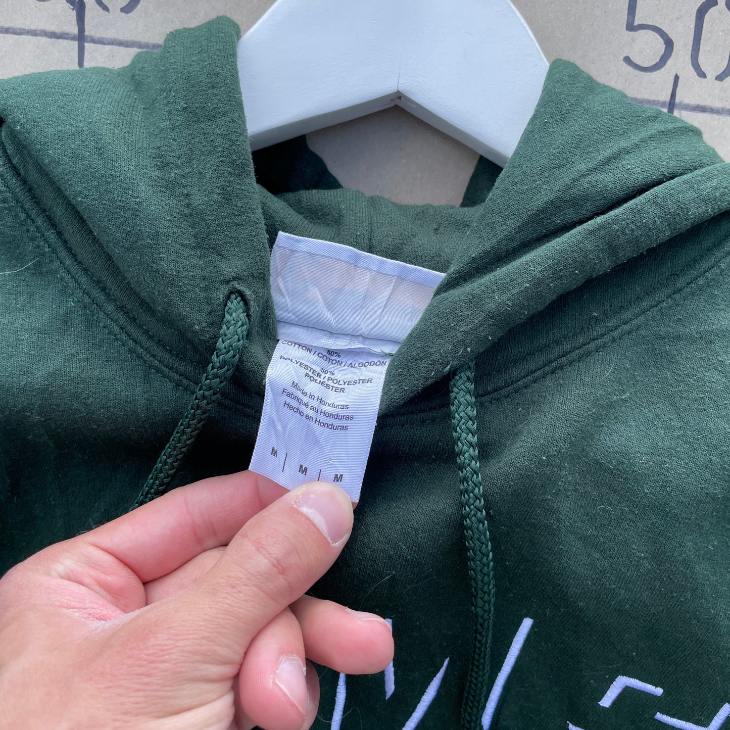 Mørkegrøn Vintage St Mary’s Embroidered Hoodie