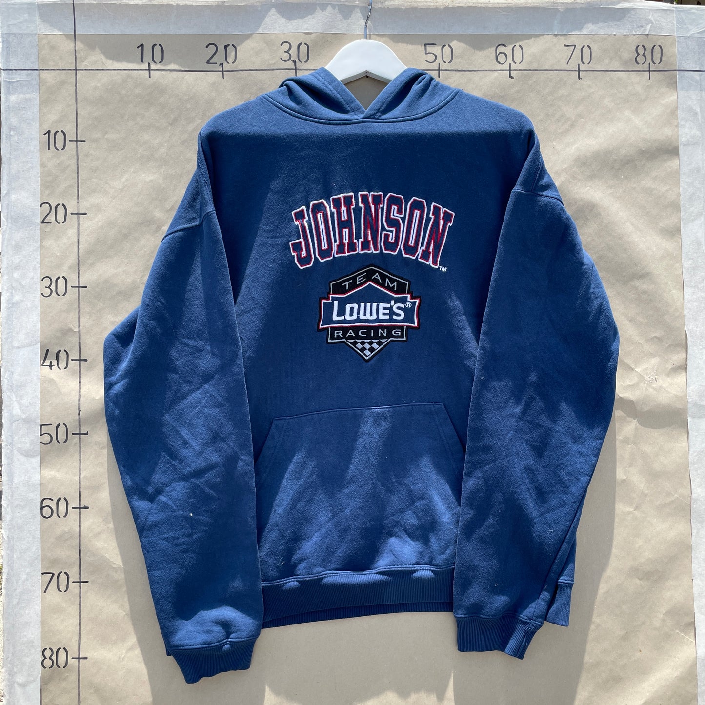 Mørkeblå Johnson Lowe's Racing Hoodie – Retro Motorsport Look