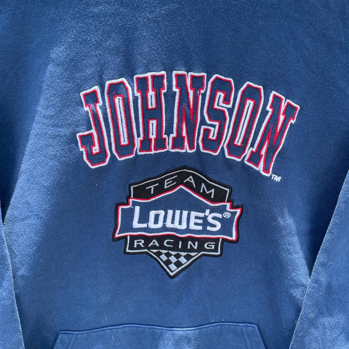 Mørkeblå Johnson Lowe's Racing Hoodie – Retro Motorsport Look