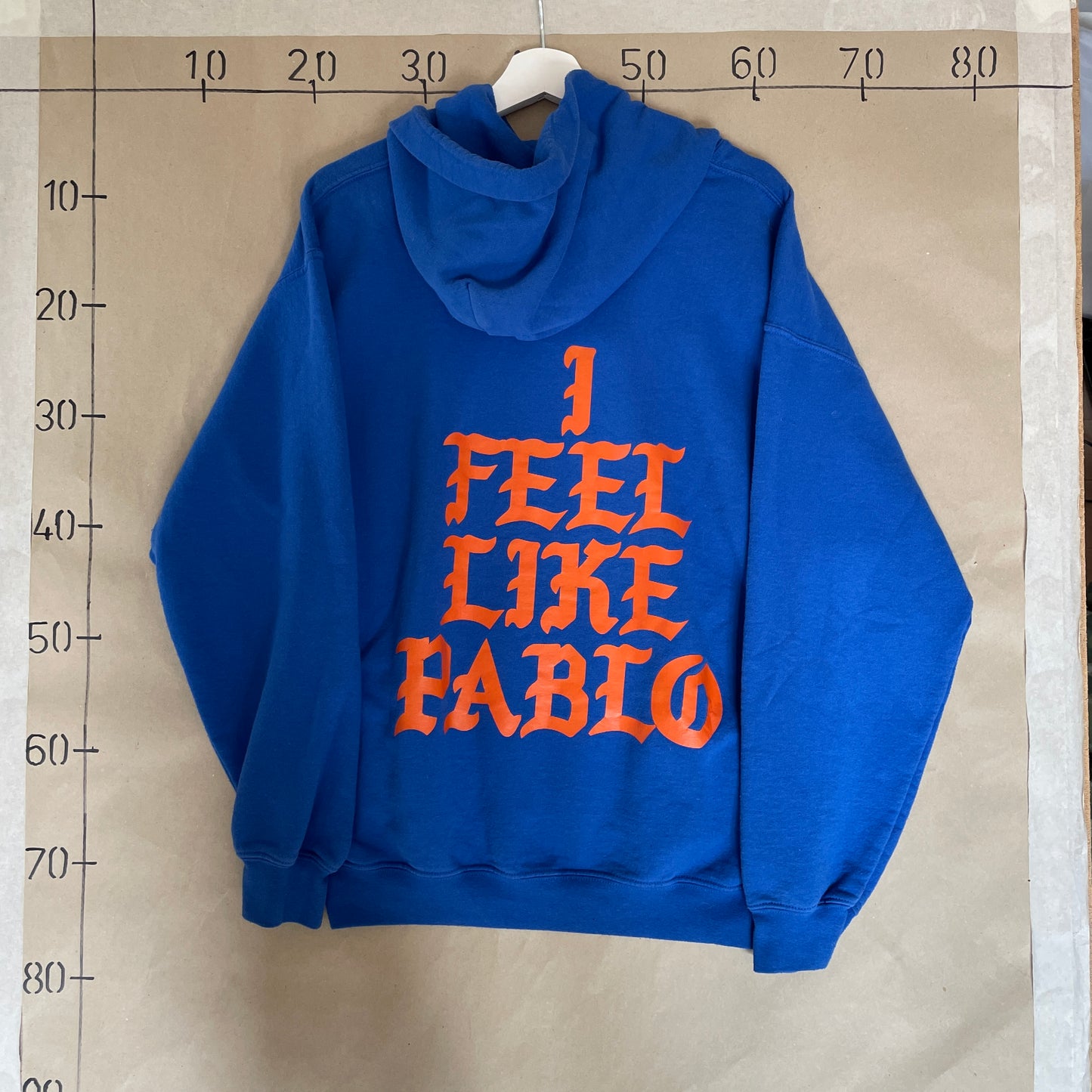 Blå Vintage I Feel Like Ye Hoodie