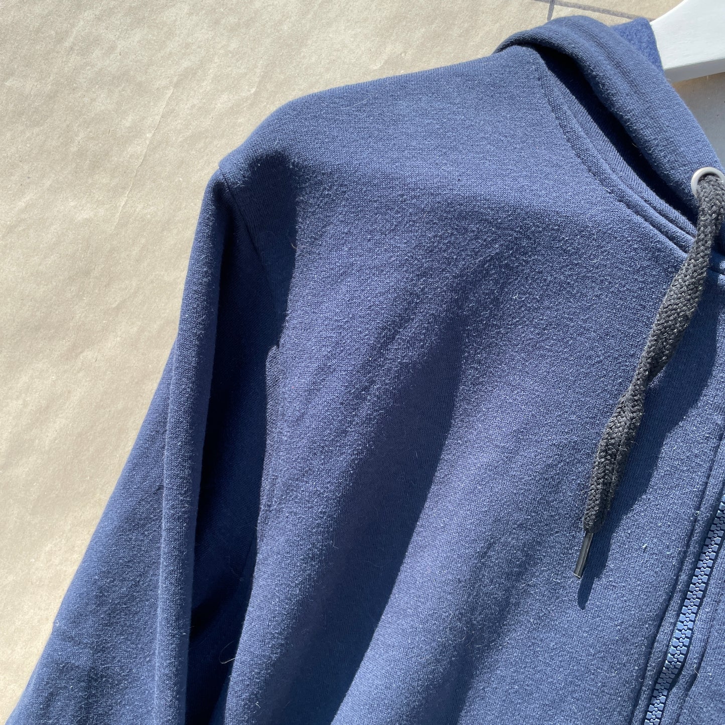 Mørkeblå Spyder Hoodie Med Lynlås Og Logo