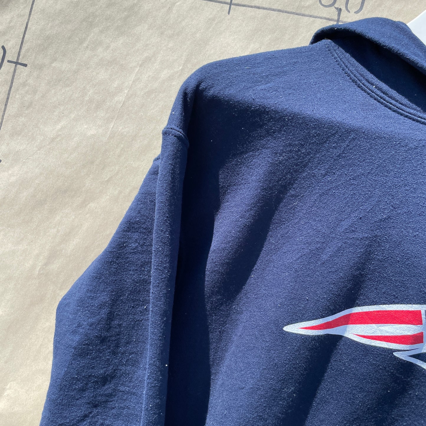 Mørkeblå Moose Patriots Hoodie Med Grafisk Print