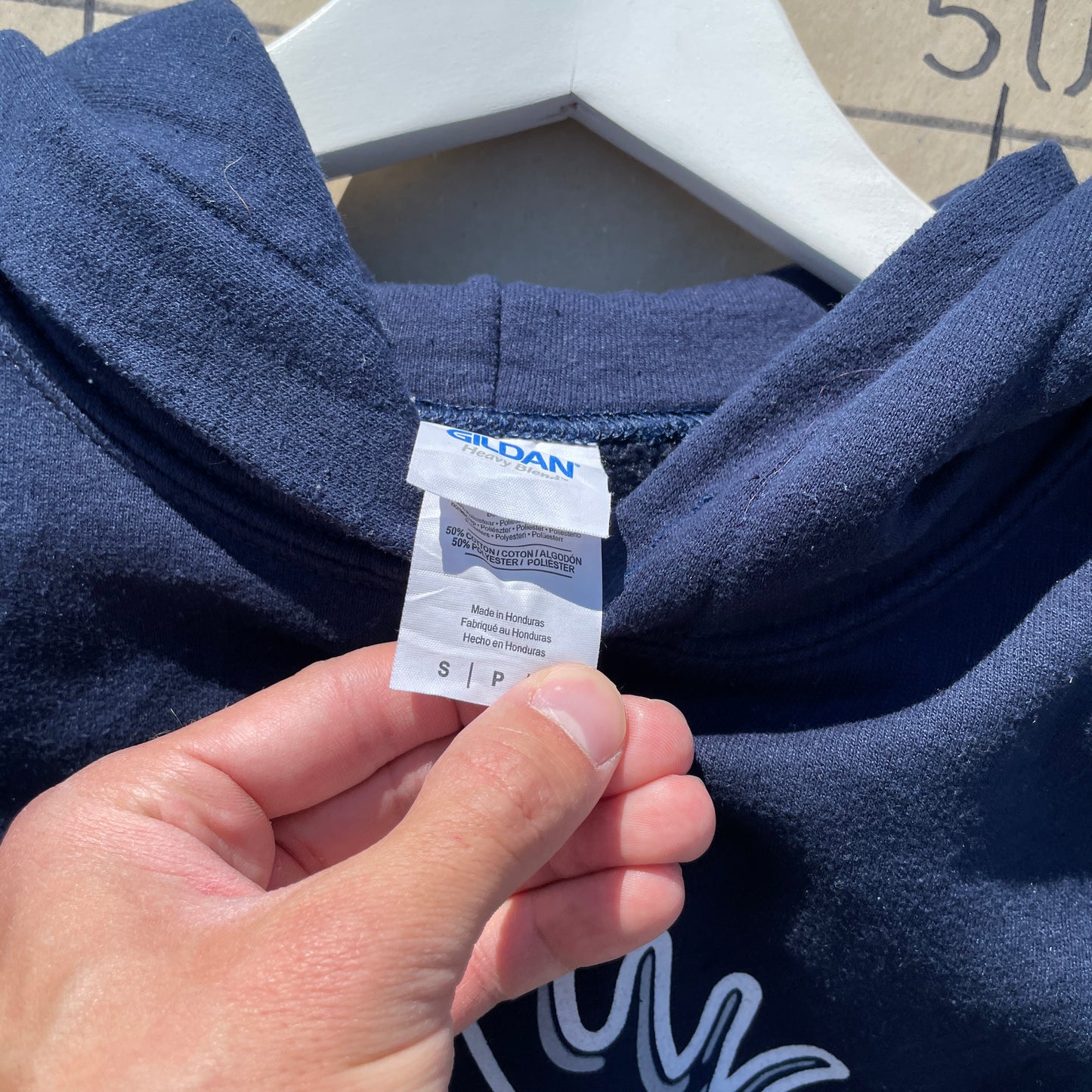 Mørkeblå Moose Patriots Hoodie Med Grafisk Print