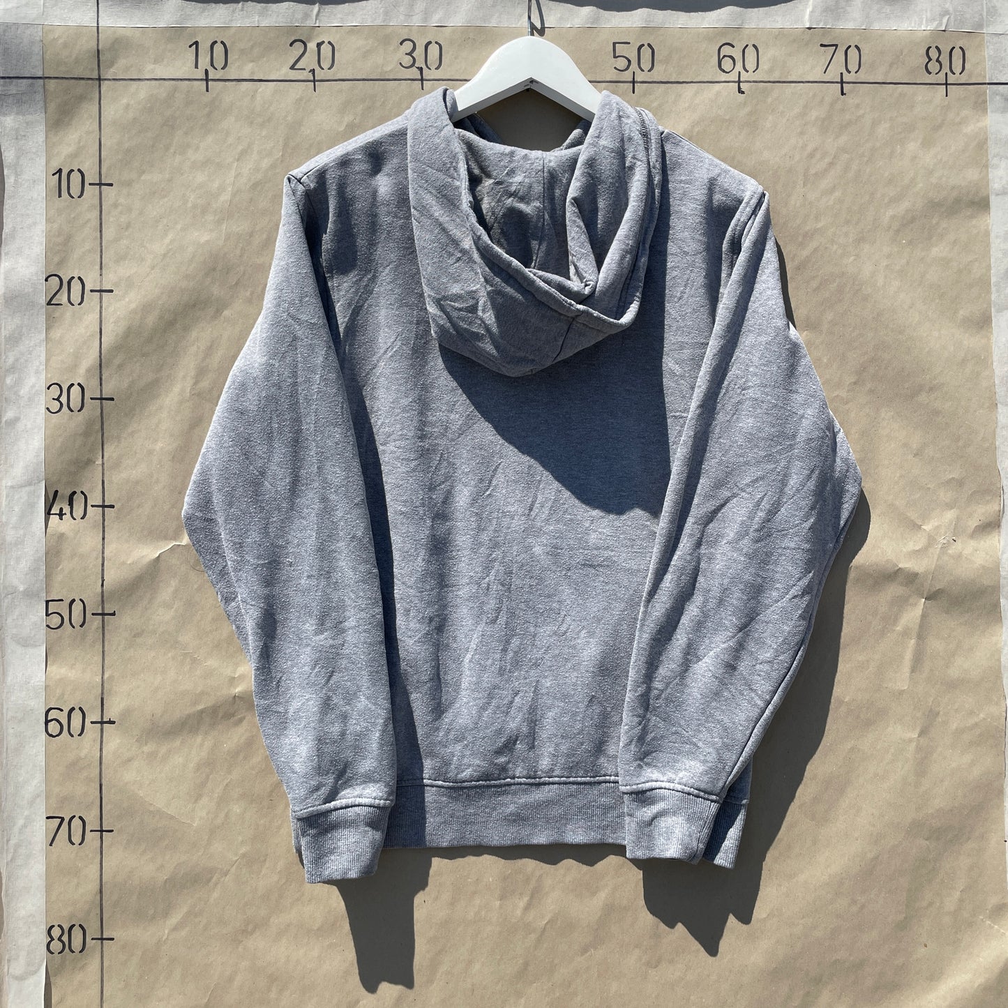 Grå Og Blå Vintage Lacrosse Hoodie Med Print