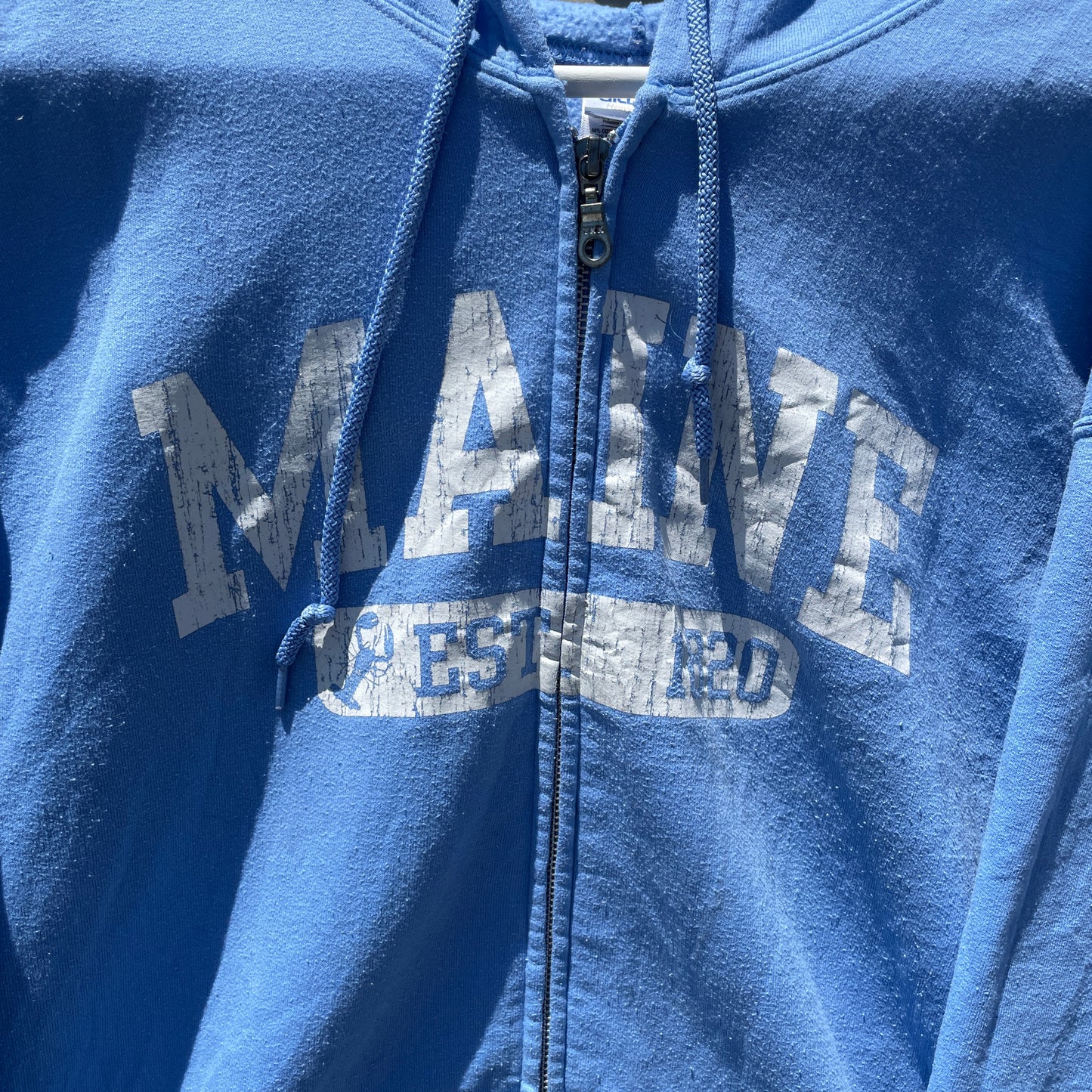 Blå Vintage ”Maine” Hoodie