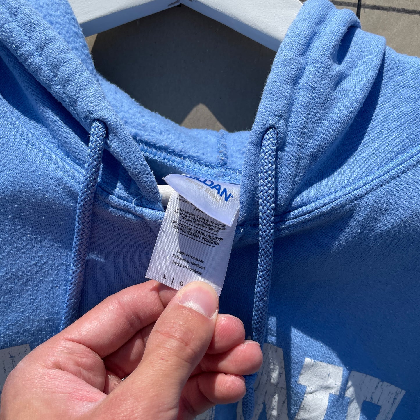 Blå Vintage ”Maine” Hoodie