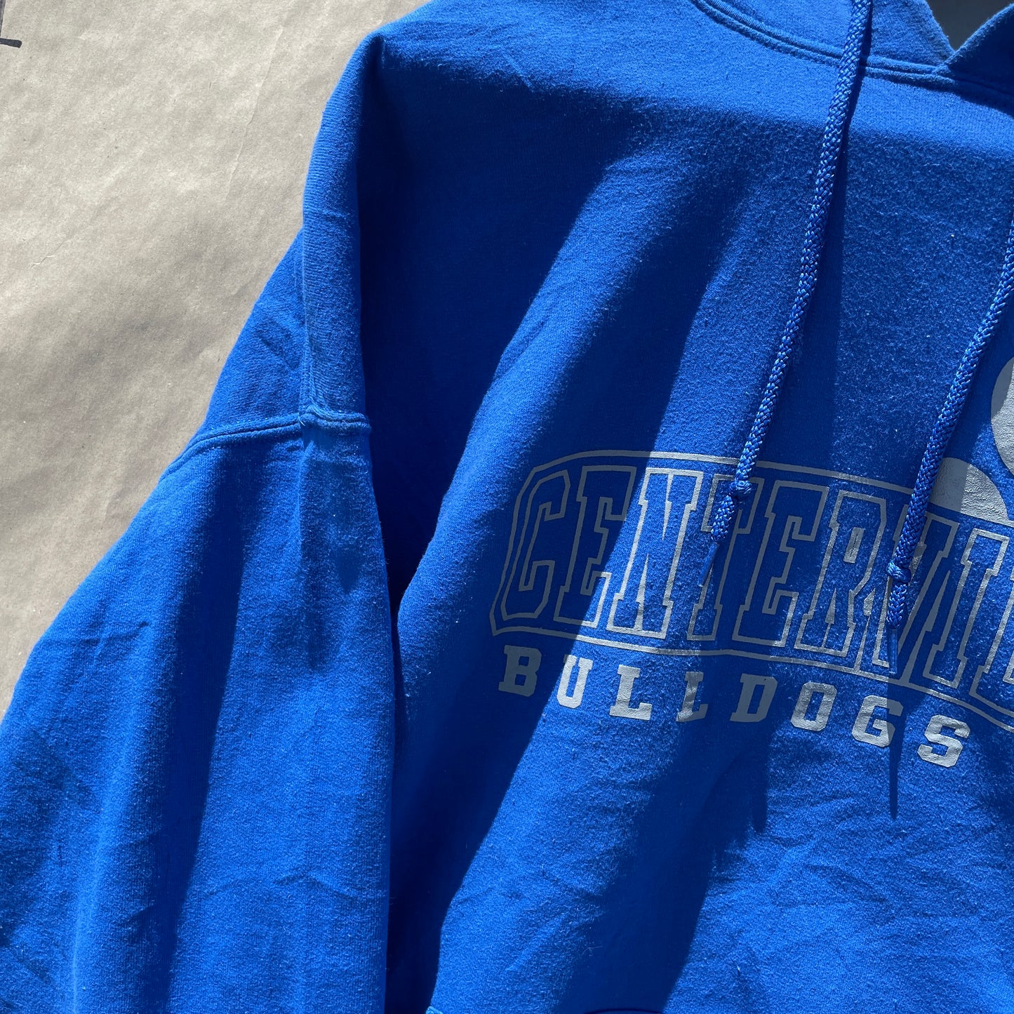 Kongeblå Centerville Bulldogs Hoodie Med Tryk
