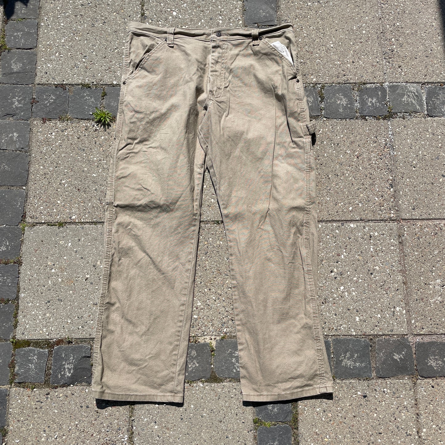 Vintage Beige Wrangler Carpenter Bukser
