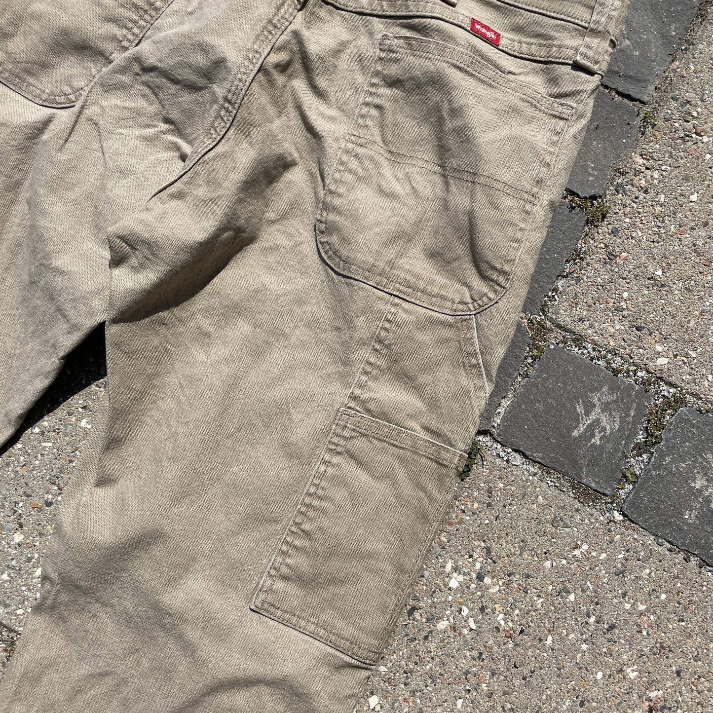 Vintage Beige Wrangler Carpenter Bukser