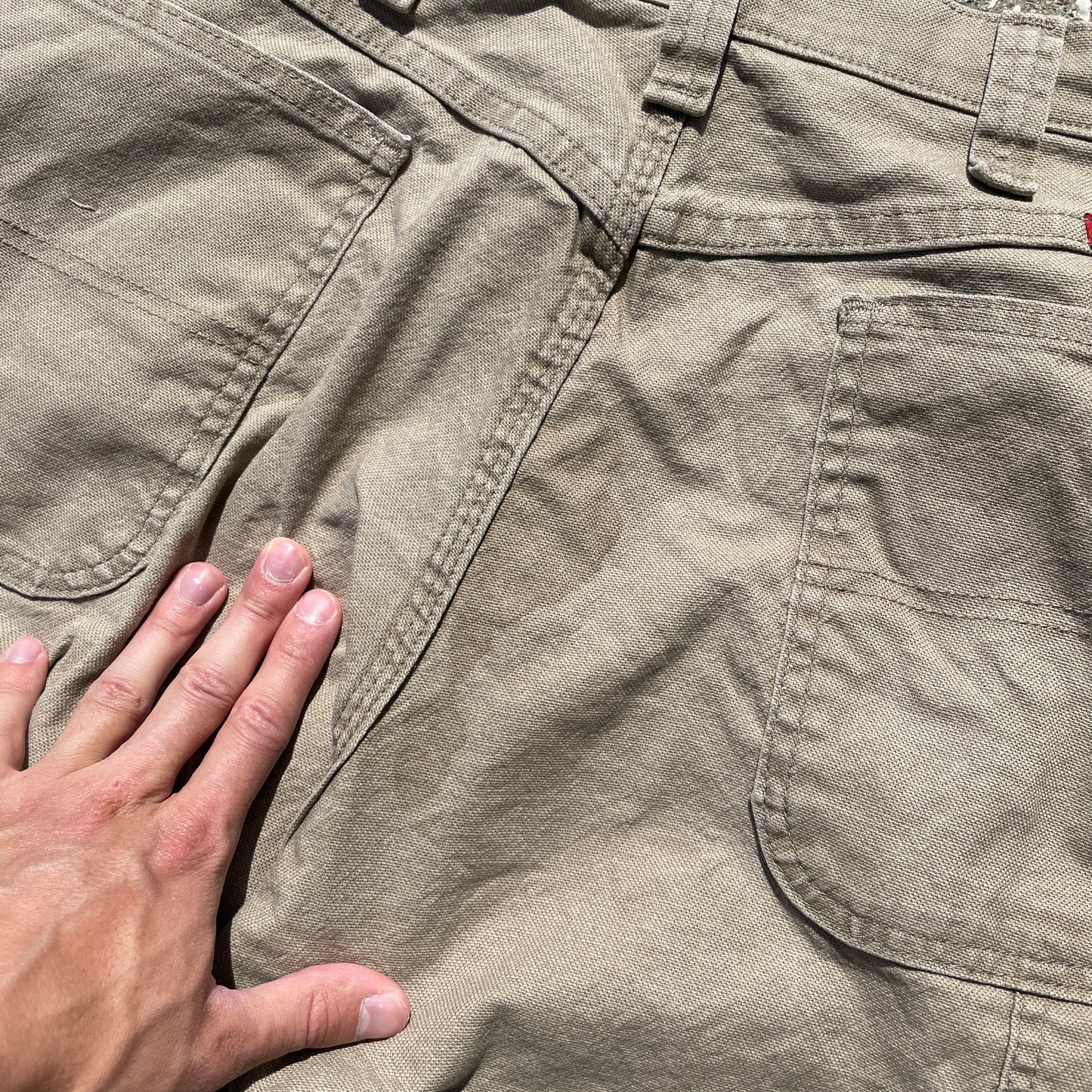 Vintage Beige Wrangler Carpenter Bukser