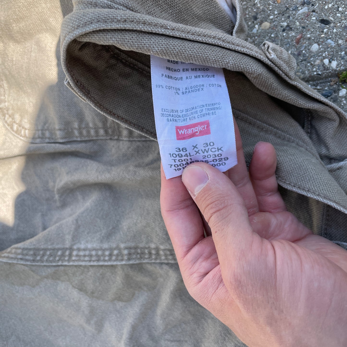Vintage Beige Wrangler Carpenter Bukser