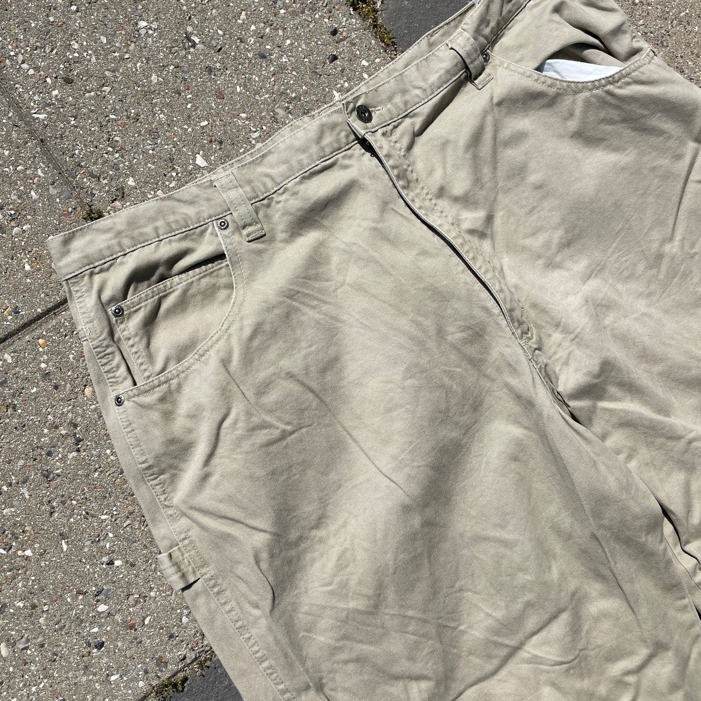 Beige Wrangler Carpenter Pants – Vintage Workwear Stil