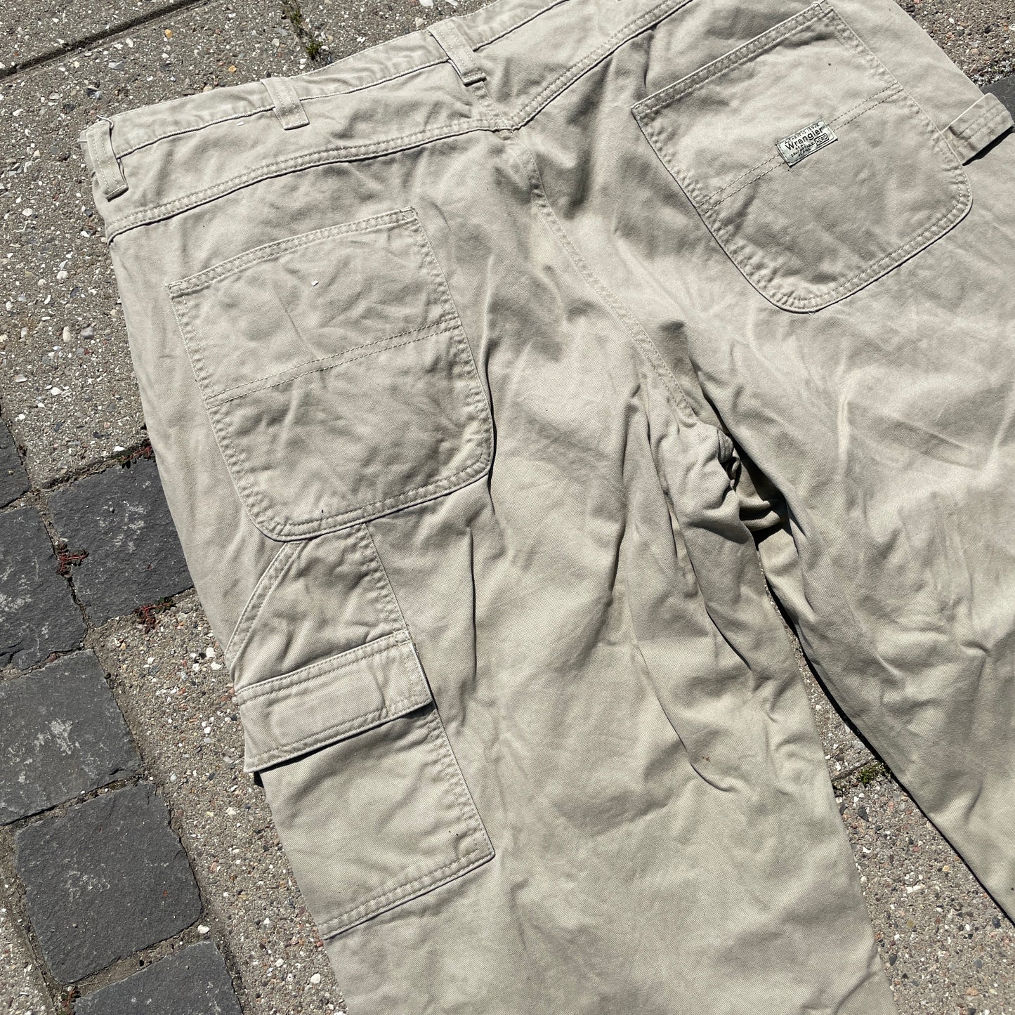 Beige Wrangler Carpenter Pants – Vintage Workwear Stil
