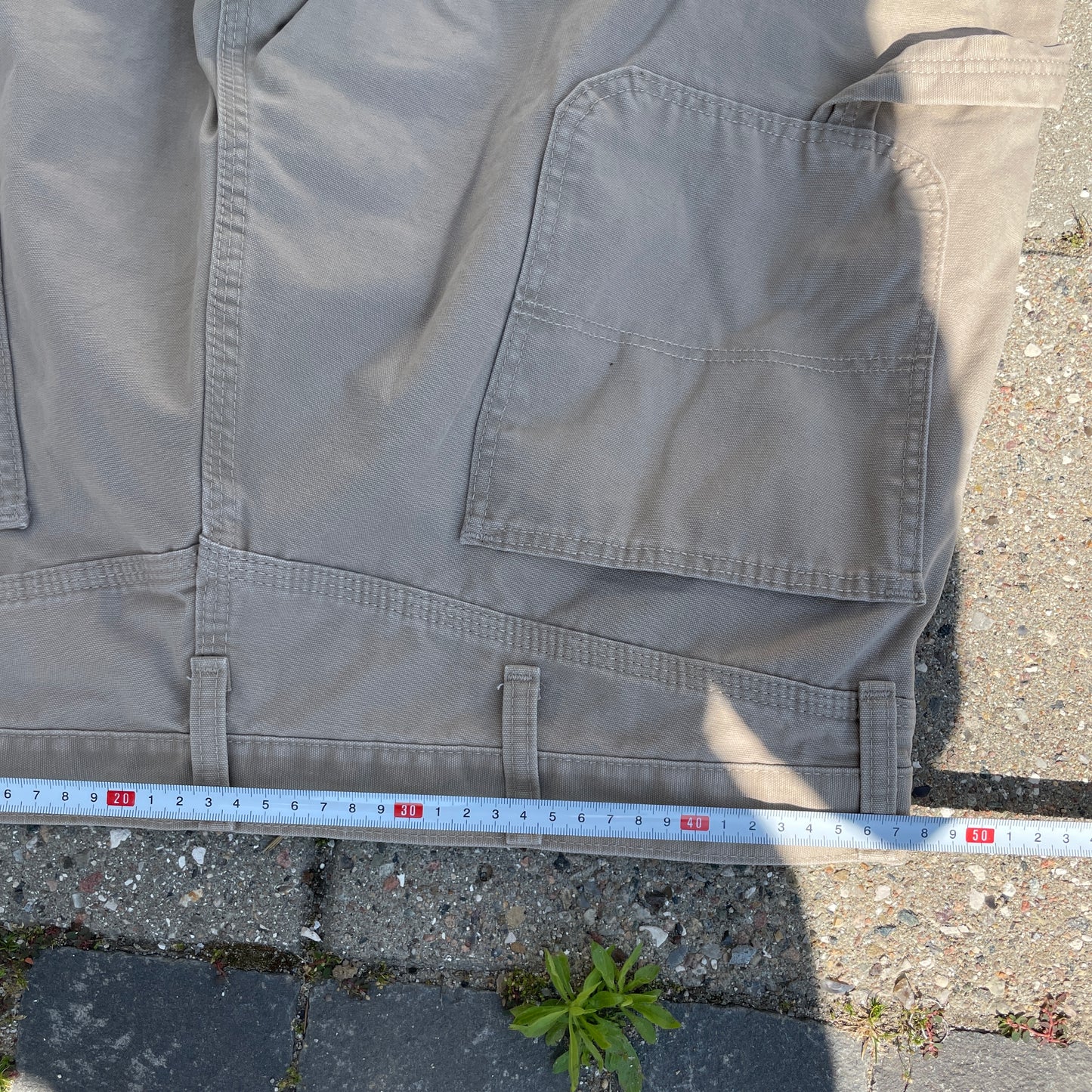 Beige Wrangler Carpenter Bukser I Klassisk Workwear-Stil
