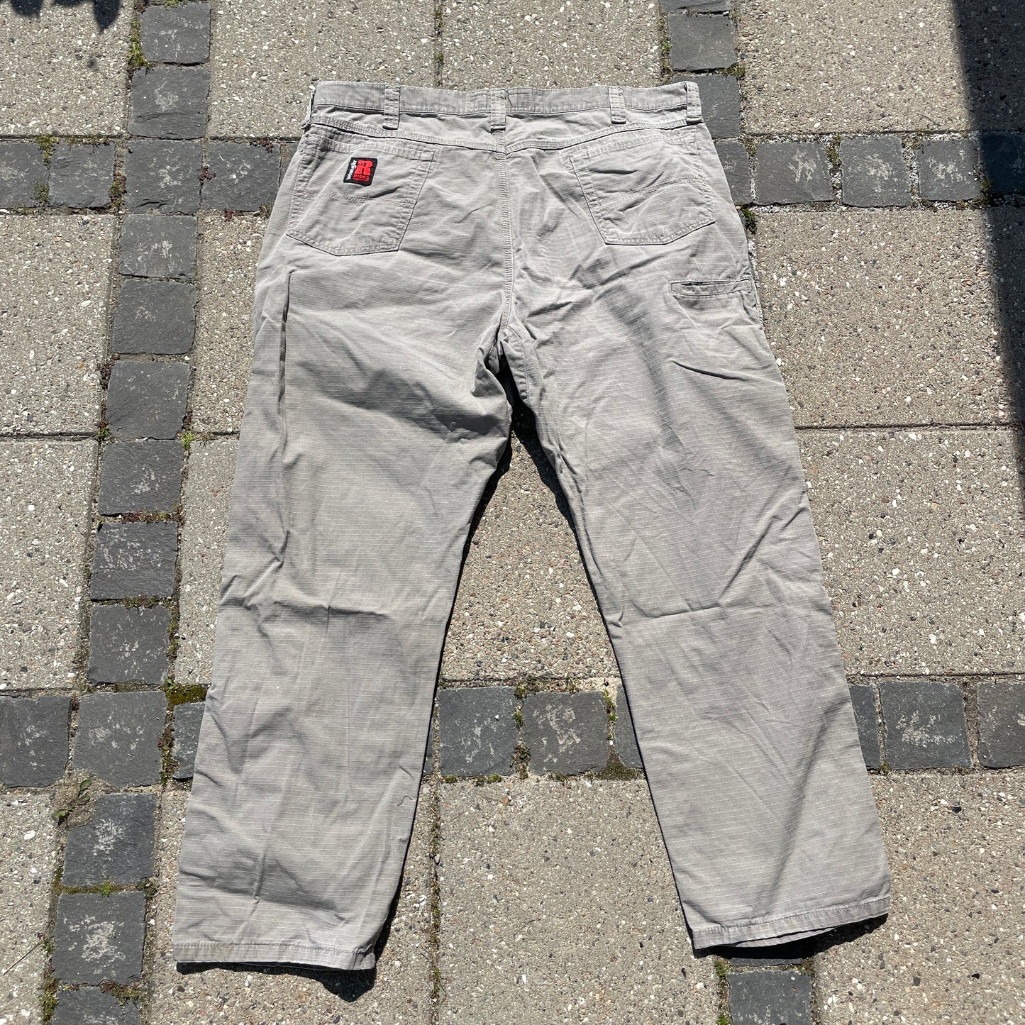 Grå Wrangler Riggs Workwear Cargo Bukser I Ripstop Bomuld
