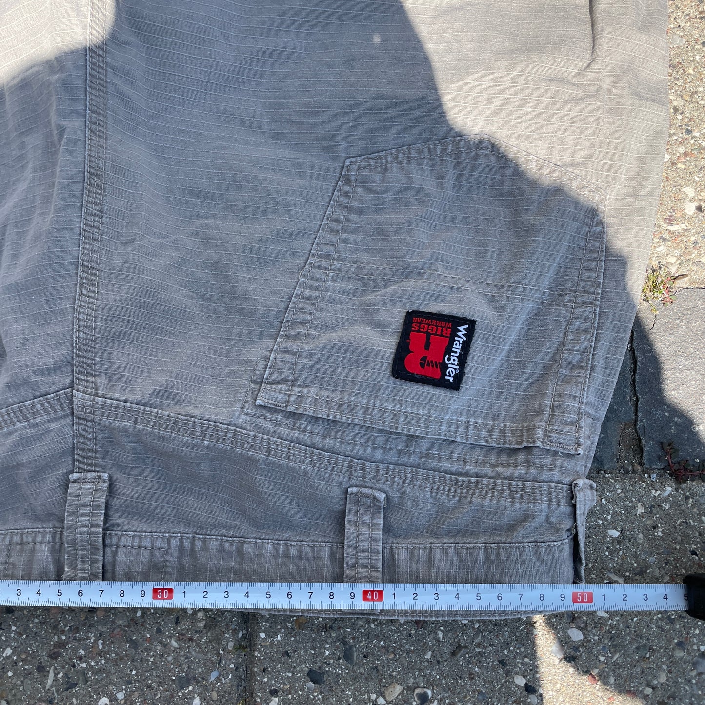 Grå Wrangler Riggs Workwear Cargo Bukser I Ripstop Bomuld