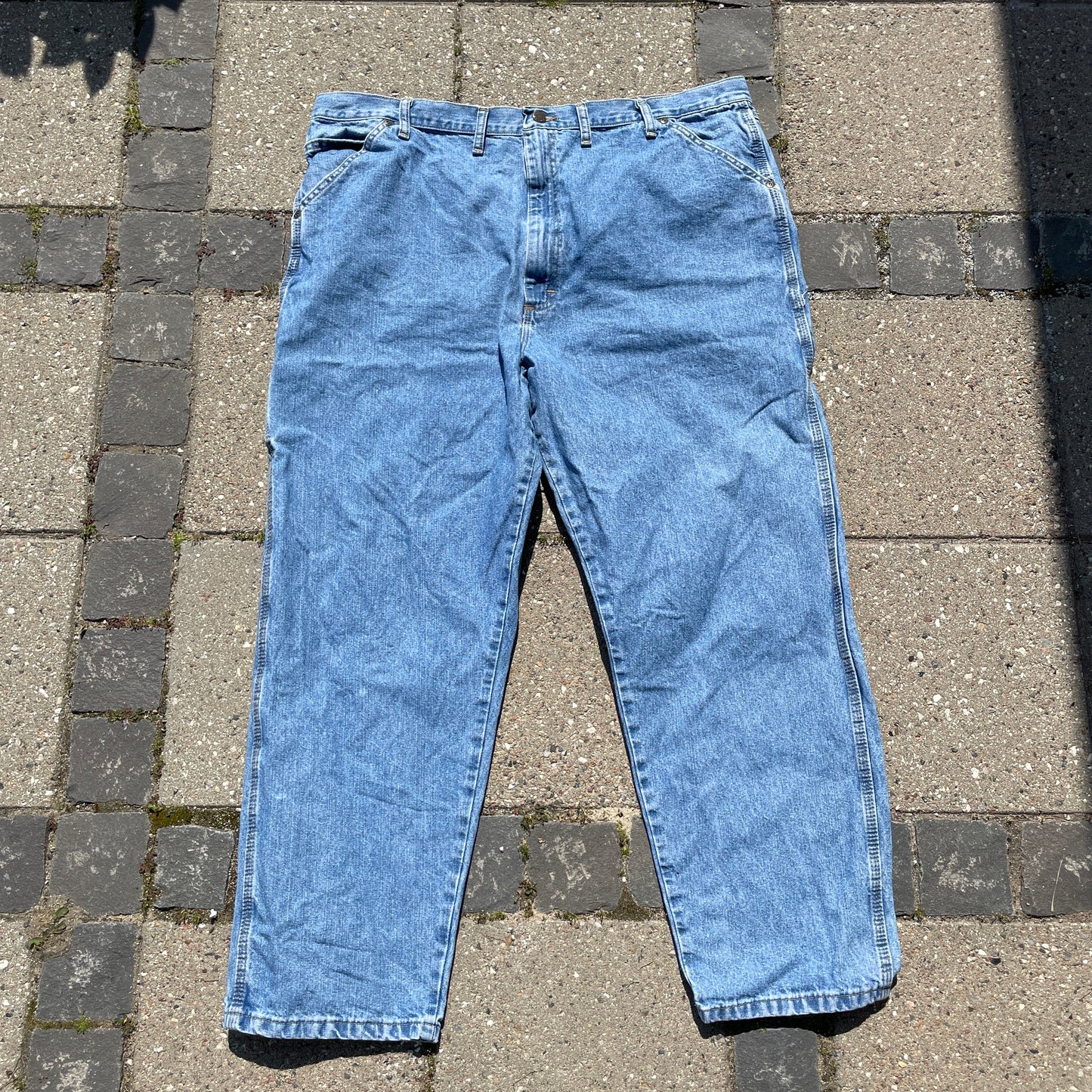 Vintage Lyseblå Wrangler Carpenter Jeans I Loose Fit