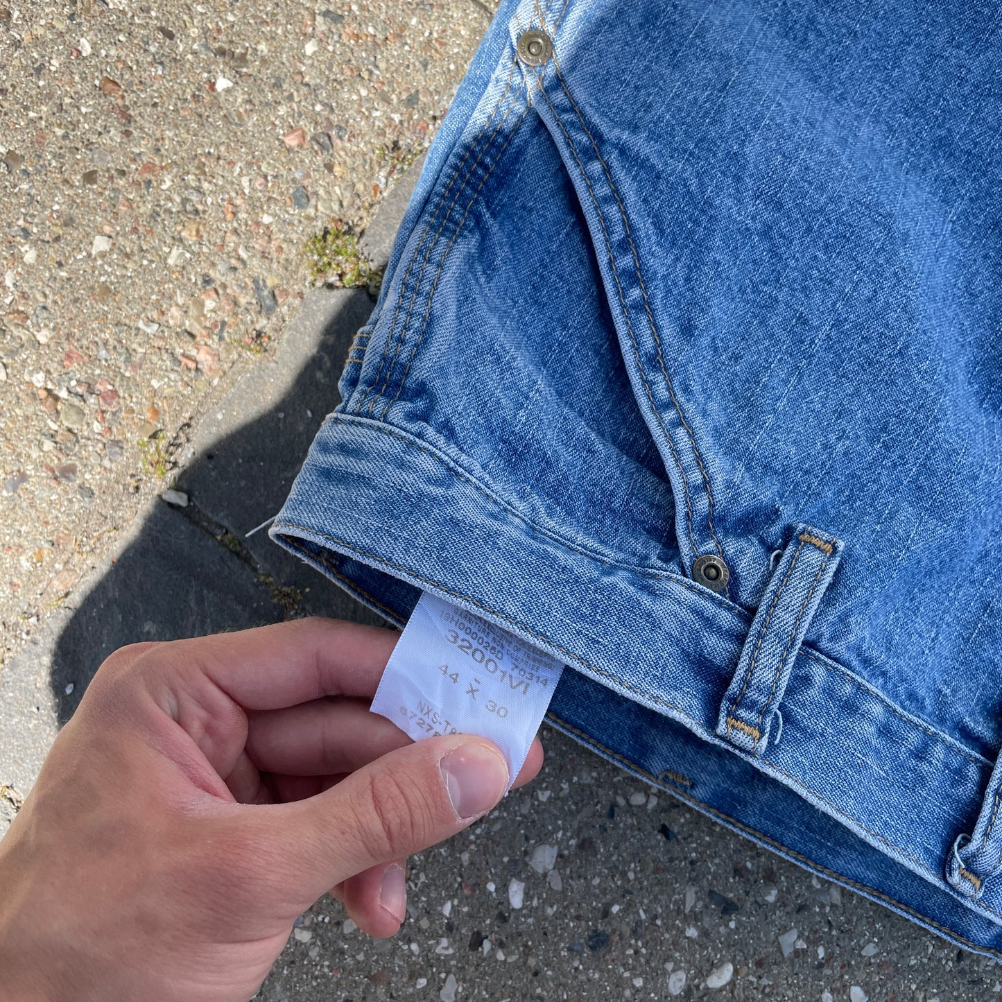 Vintage Lyseblå Wrangler Carpenter Jeans I Loose Fit