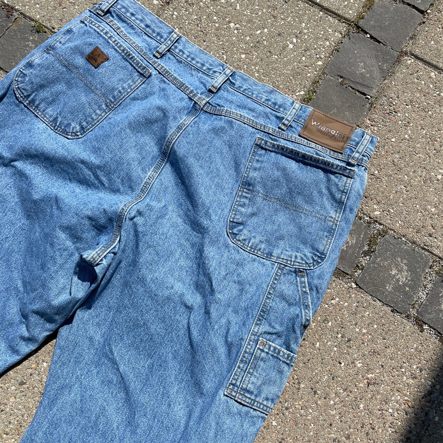 Vintage Lyseblå Wrangler Carpenter Jeans I Loose Fit
