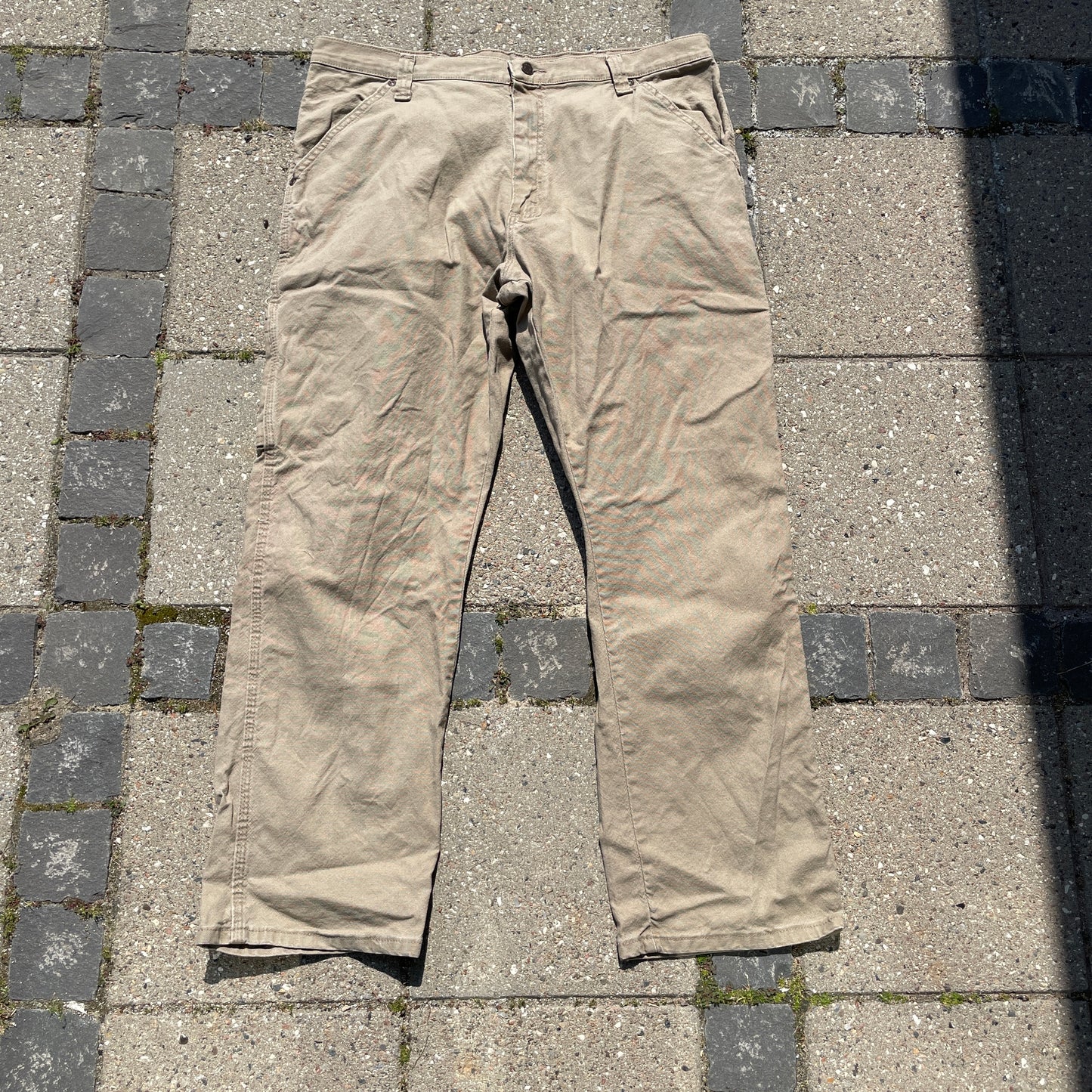 Vintage Lysebrune Wrangler Cargo Bukser Med Lommer