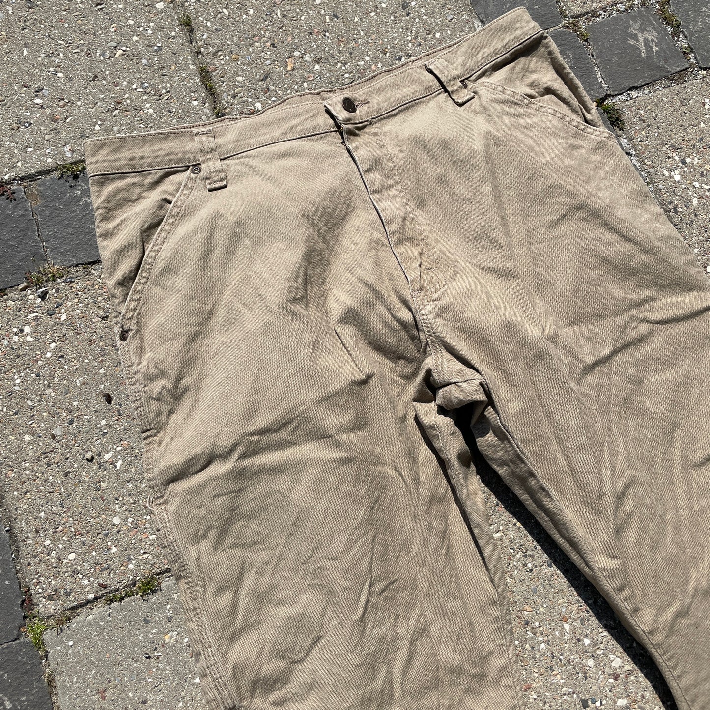 Vintage Lysebrune Wrangler Cargo Bukser Med Lommer