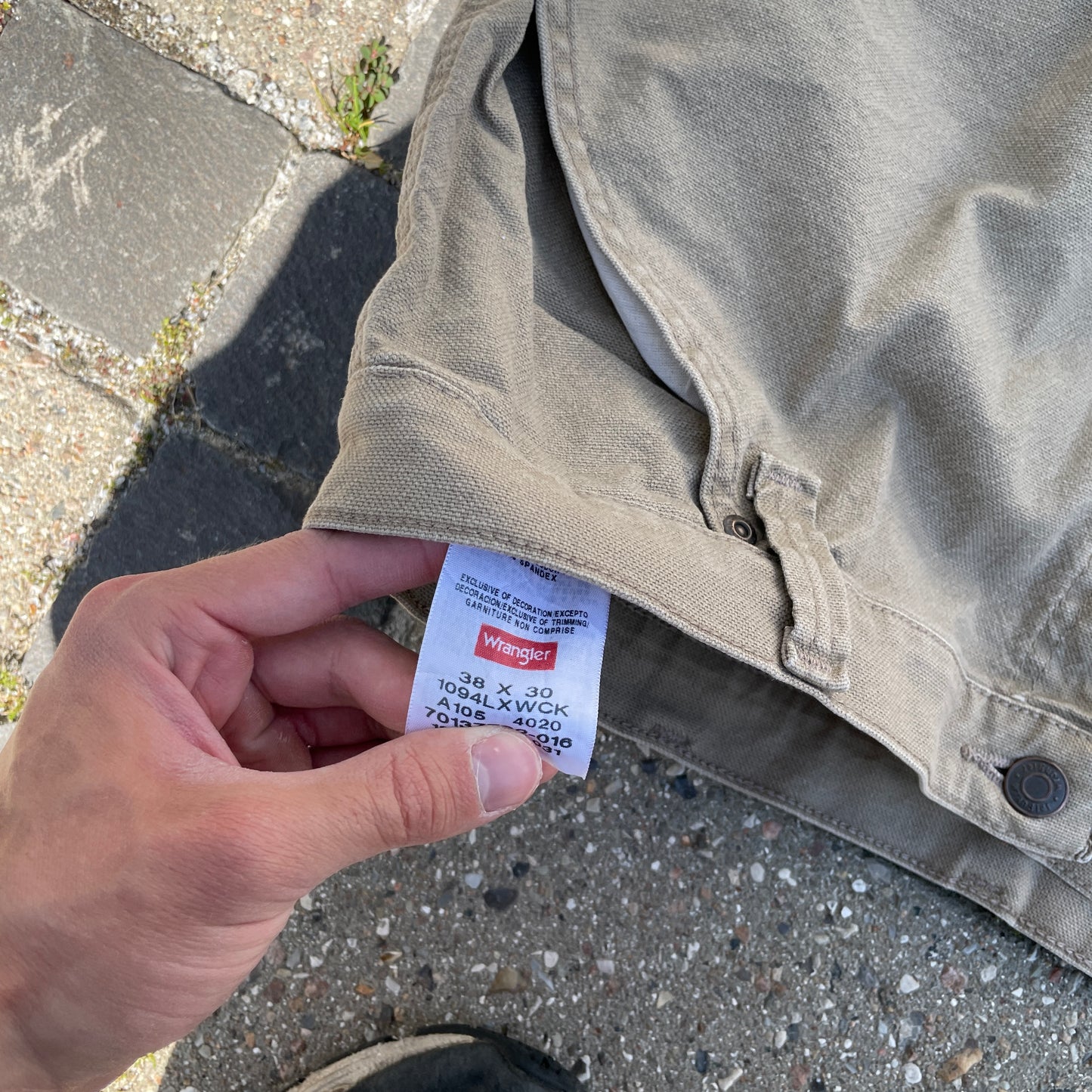 Vintage Lysebrune Wrangler Cargo Bukser Med Lommer