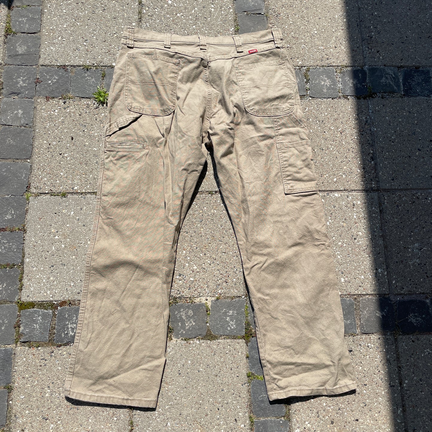 Vintage Lysebrune Wrangler Cargo Bukser Med Lommer