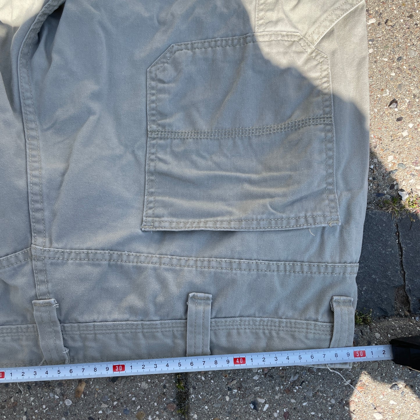 Beige Wrangler Workwear Bukser I Kraftig Bomuld