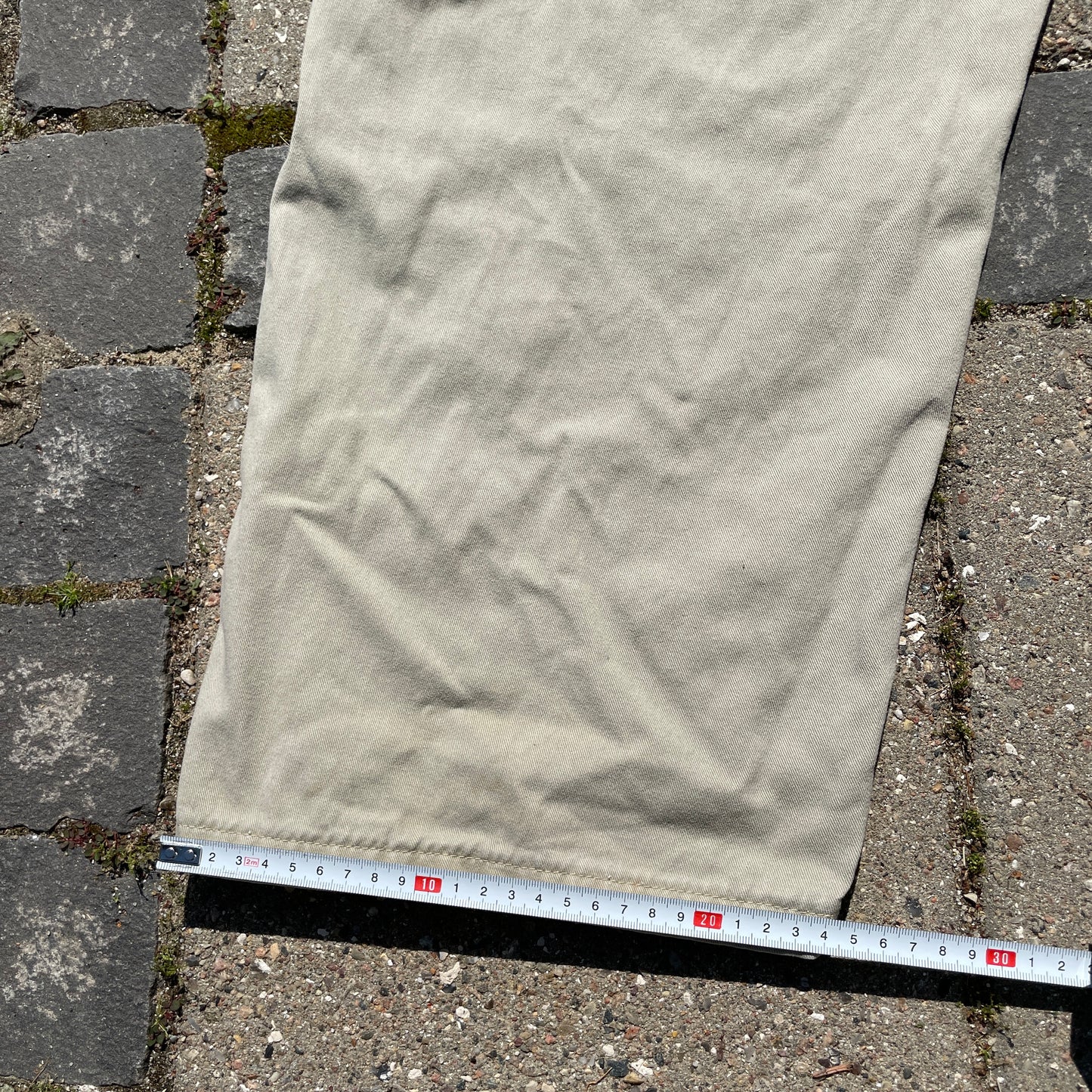 Beige Wrangler Workwear Bukser I Kraftig Bomuld